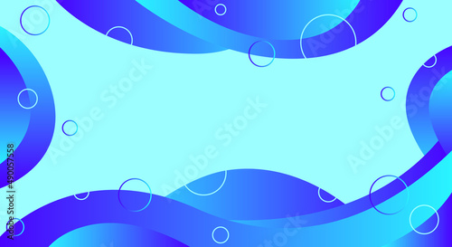 abstract blue background with waves and bubbles background vector. sea themed template for copy space, banner, flyer, brochure, landing page, or poster.
