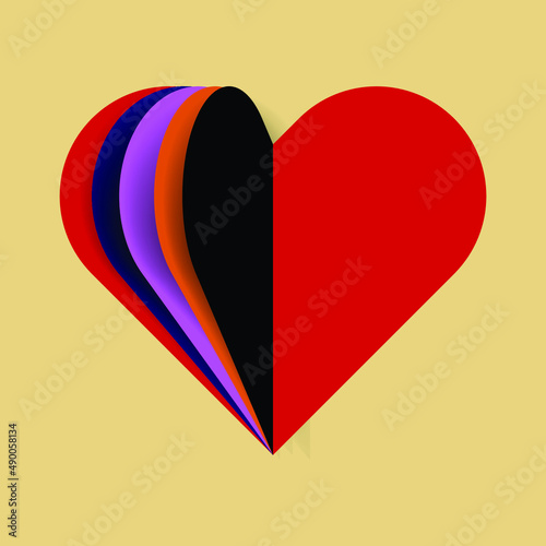 Love shape vector design, Vector, Romantic, love, template, layout