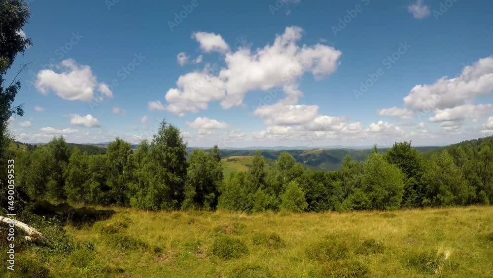 A timelapse at the clouds passing by near Marisel village in Apuseni Mountains. A timelapse at the clouds passing by near Marisel village in Apuseni Mountains.