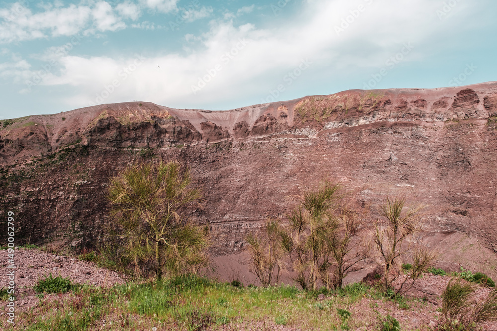 Vesuvius National Park is an Italian national park centered on the active volcano Vesuvius, southeast from Naples.