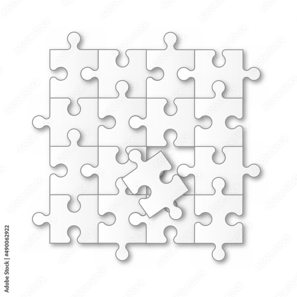 Jigsaw puzzle grid background, banner. Vector Jigsaw puzzle grid background, banner. Vector