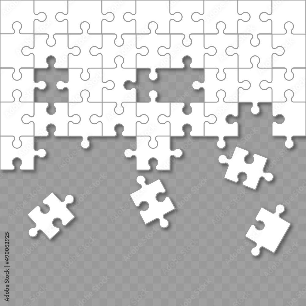 Jigsaw puzzle grid background, banner. Vector Jigsaw puzzle grid background, banner. Vector