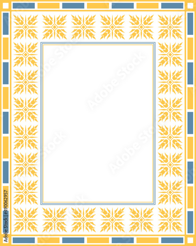 Mockup frame with a pattern in the style of gothic