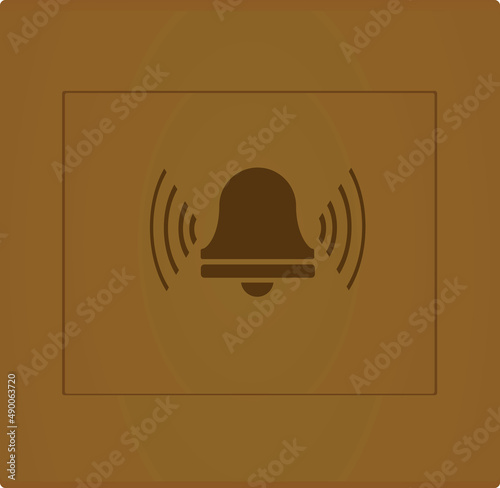 Isolated door bell. vector illustration