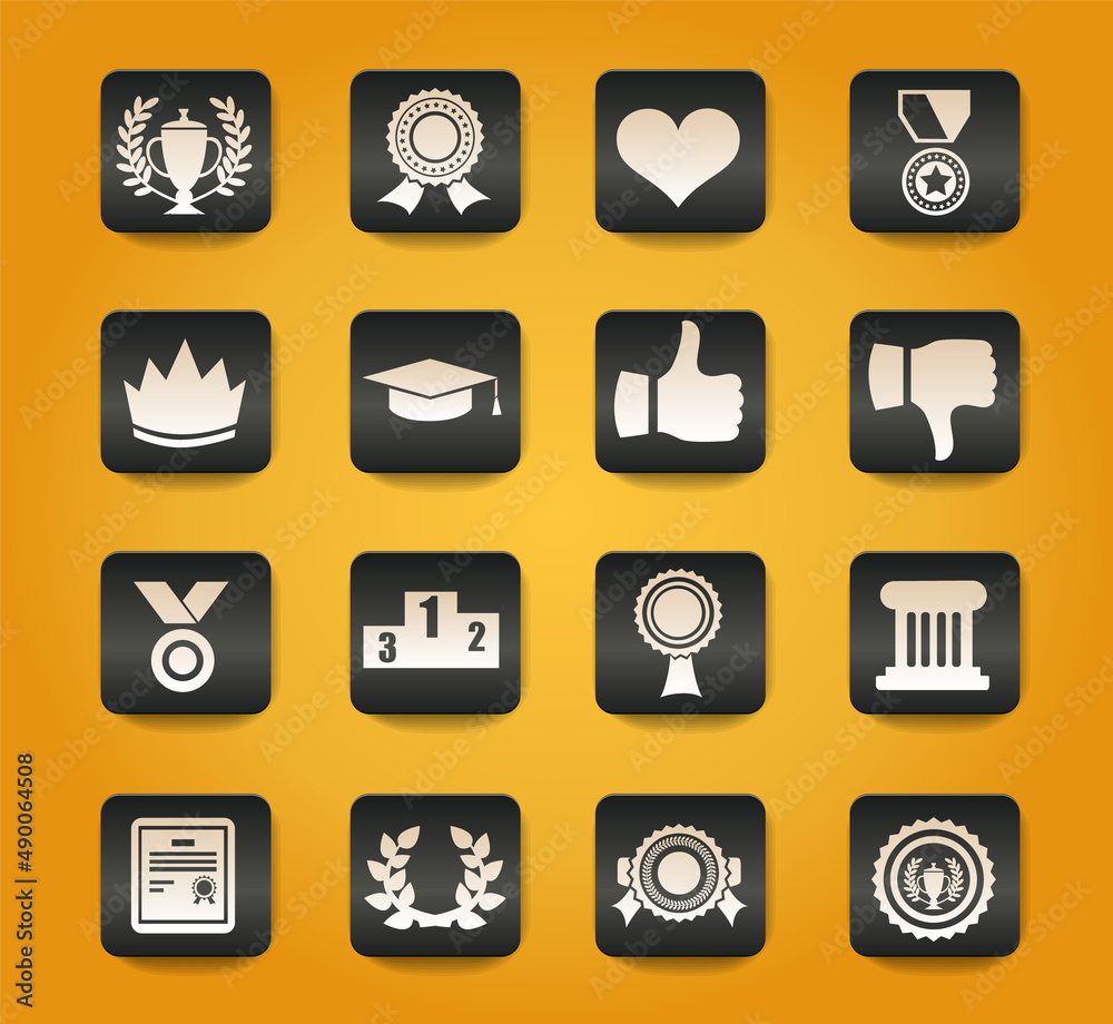 Trophy and prize symbol Trophy and prize symbol
