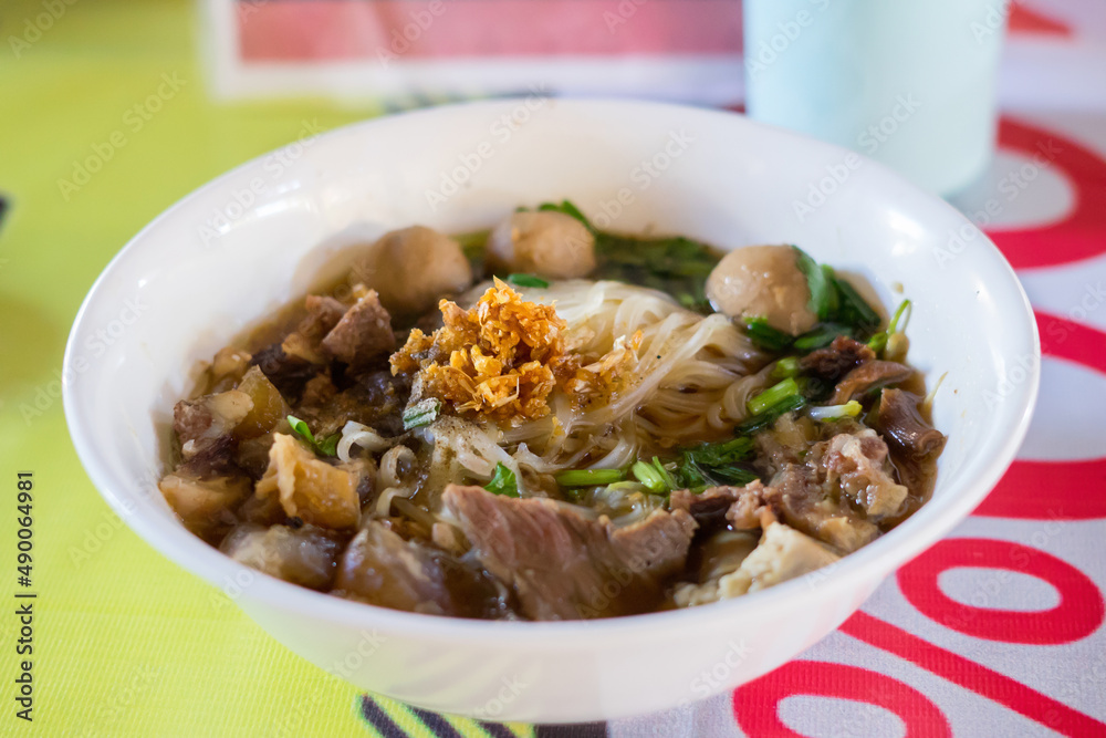 Beef noodles braised taste delicious at thailand Beef noodles braised taste delicious at thailand