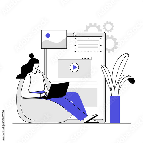 Design and programming of the landing page, advertising. A designer working on a mobile application. SMS development.