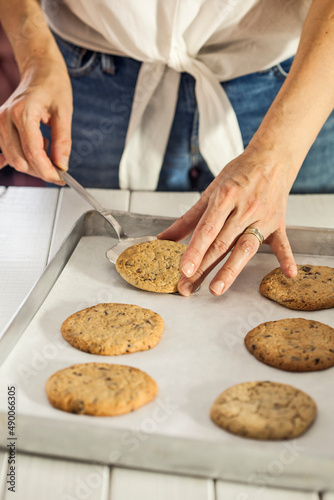hands of a person preparing cookies