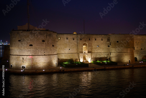 Taranto, Apulia, Italy: the castle by night photo
