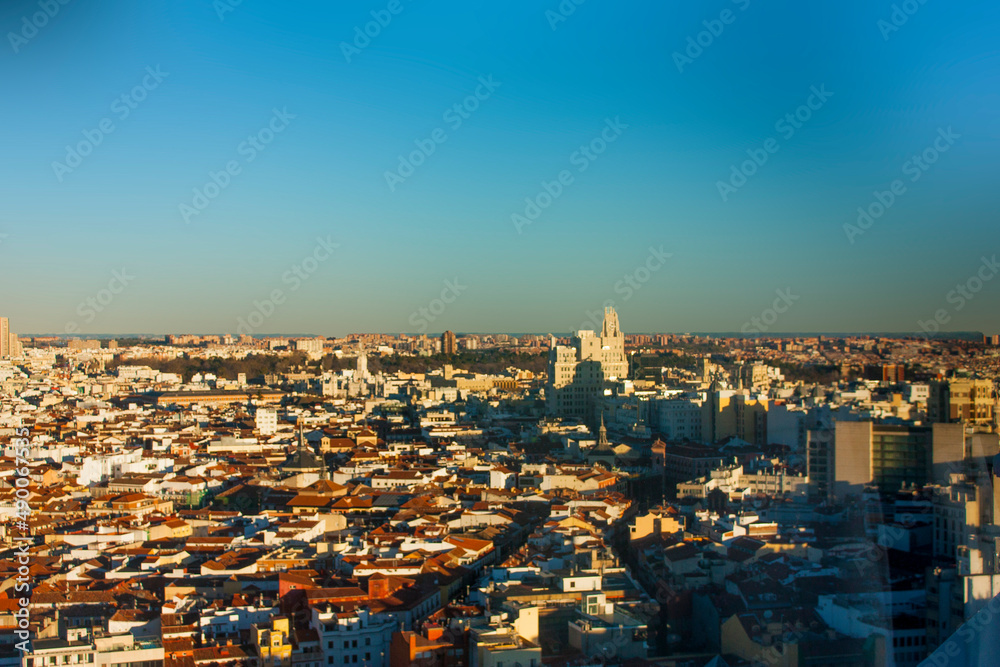  Rooftop 360º, desde el Hotel Riu, en la Plaza de España de Madrid, Comunidad de Madrid, España.