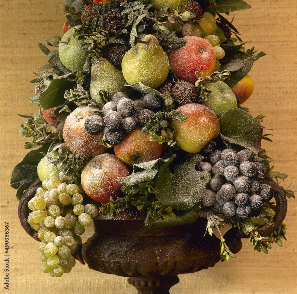 Classical fruits bouquet in stylish vase