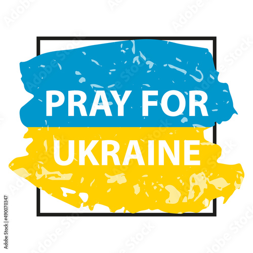 Pray for peace Ukraine, concept of Praying, mourning, humanity. No war