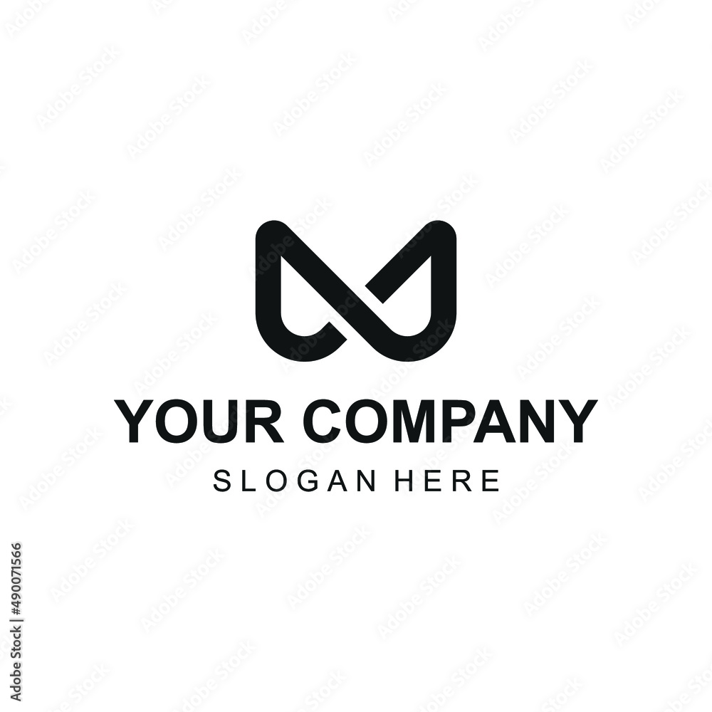 Modern infinity letter M logo vector Modern infinity letter M logo vector