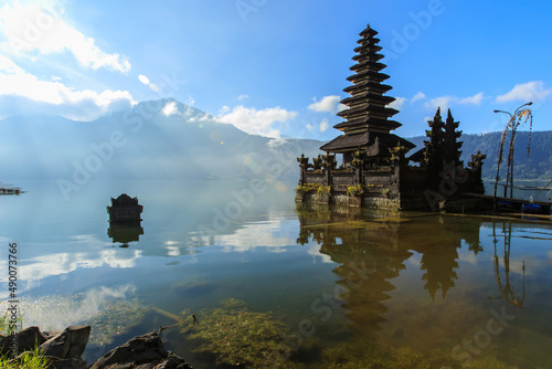 Morning scene at Batur lake, Bali Indonesia.