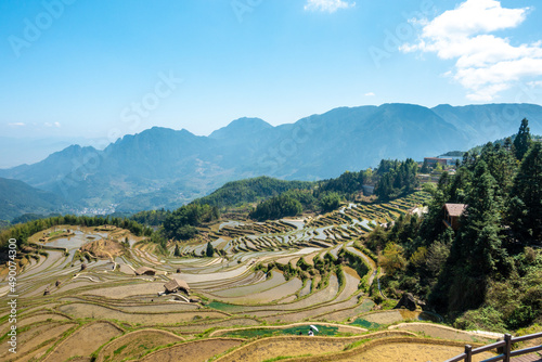 Terraces in Sanhe Ancient Town, Feixi County, Hefei city, Anhui Province, China