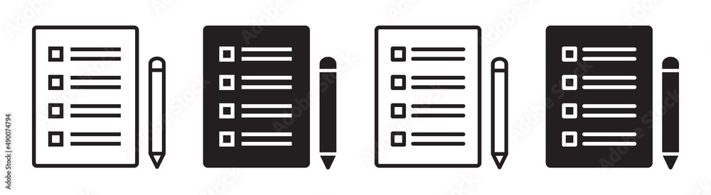 Form Icon Set Stock Vector | Adobe Stock