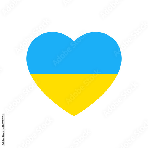 Free Download Ukrainian round flag in heart shape. National Ukraine circular flag icon. Vector illustration isolated on white. - GFXLoad
