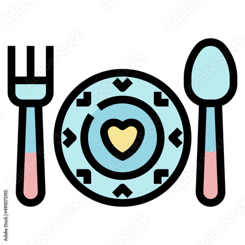 dinner line icon