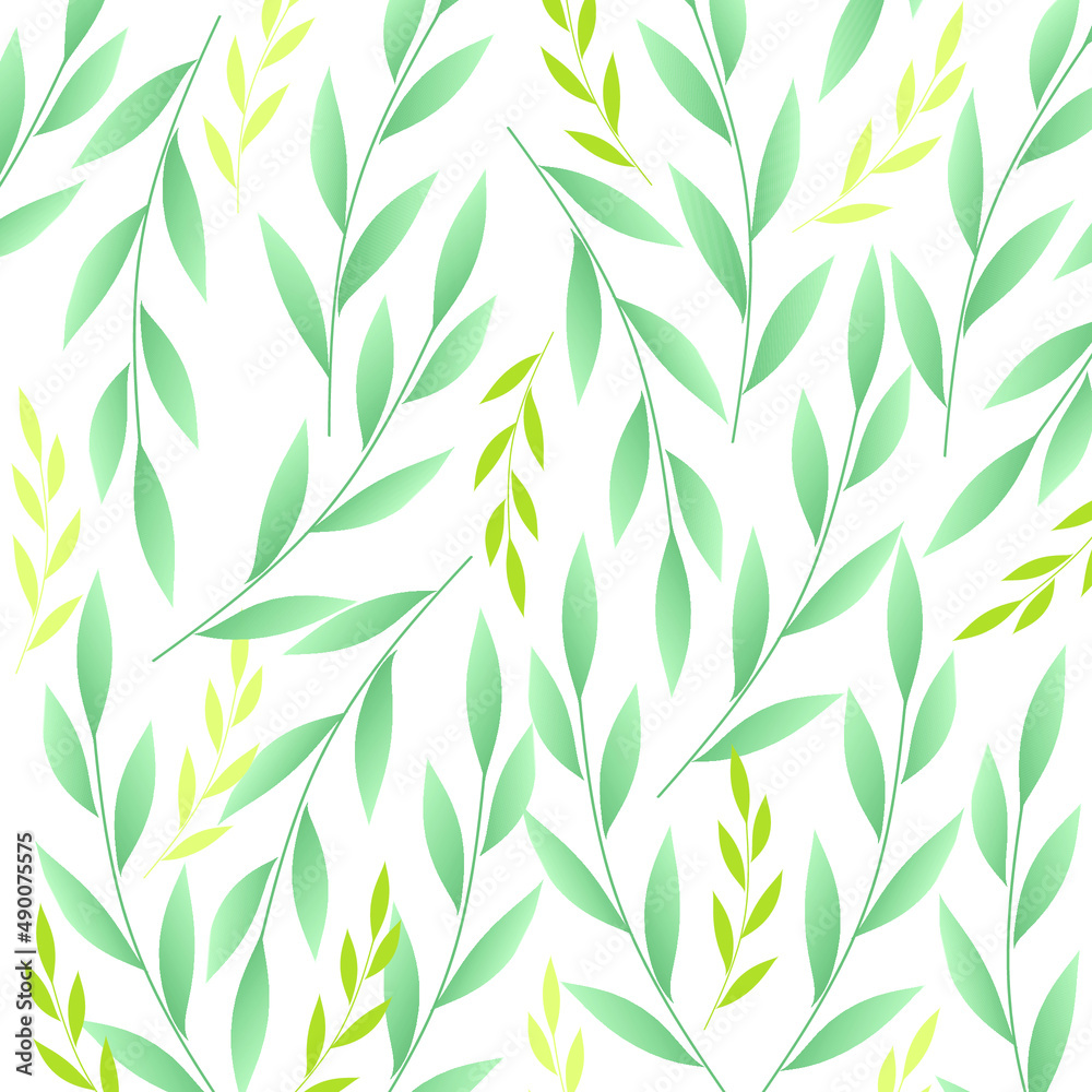 seamless background with bamboo leaves