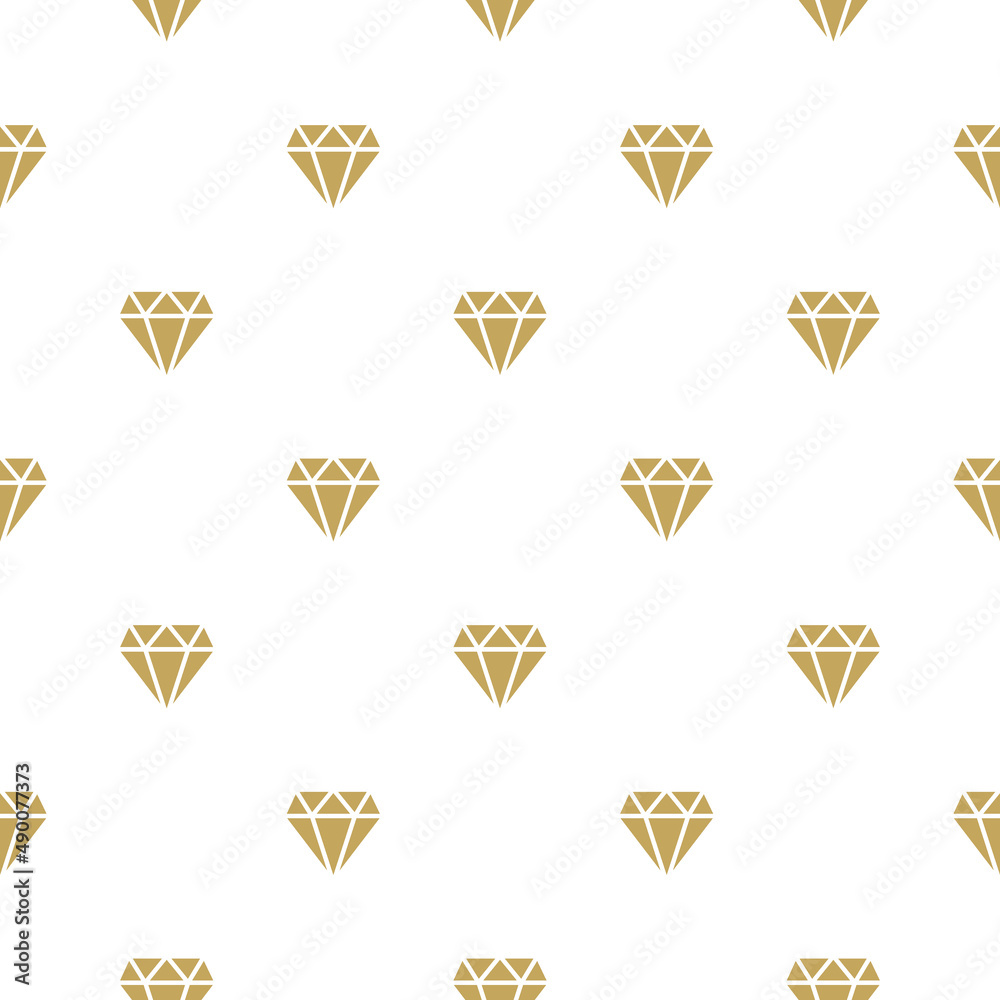 Diamond, crystal or brilliant golden seamless pattern. Best, royal, vip, precious wallpaper. Jewel or marriage symbol. Diamond, crystal or brilliant golden seamless pattern. Best, royal, vip, precious wallpaper. Jewel or marriage symbol.
