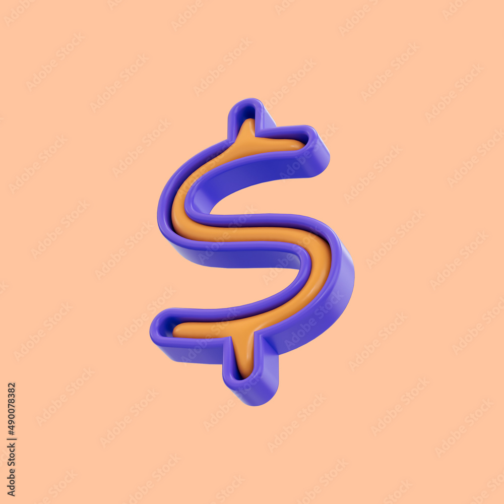 realistic glossy Dollar sign icon 3d render concept for sign web design and application symbol realistic glossy Dollar sign icon 3d render concept for sign web design and application symbol