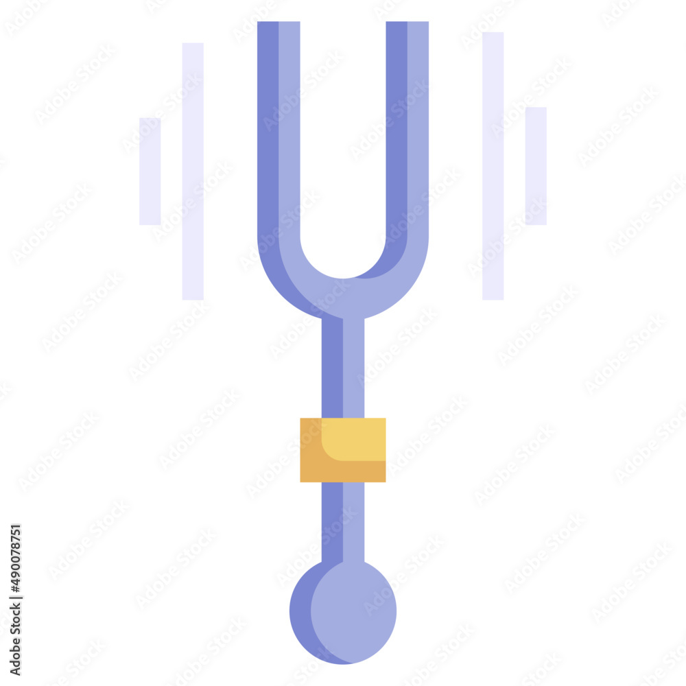 TUNING FORK flat icon,linear,outline,graphic,illustration