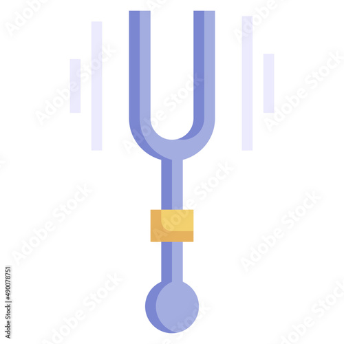 TUNING FORK flat icon,linear,outline,graphic,illustration