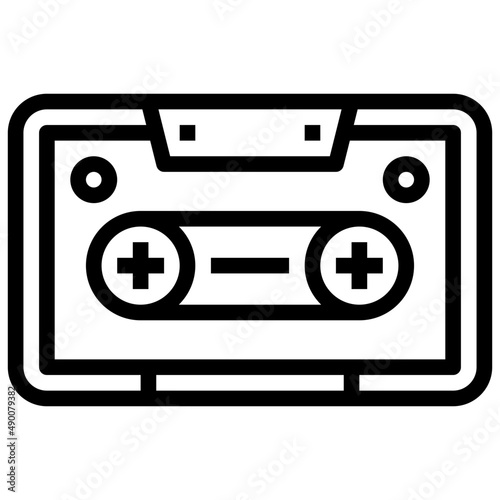 CASSETTE line icon,linear,outline,graphic,illustration
