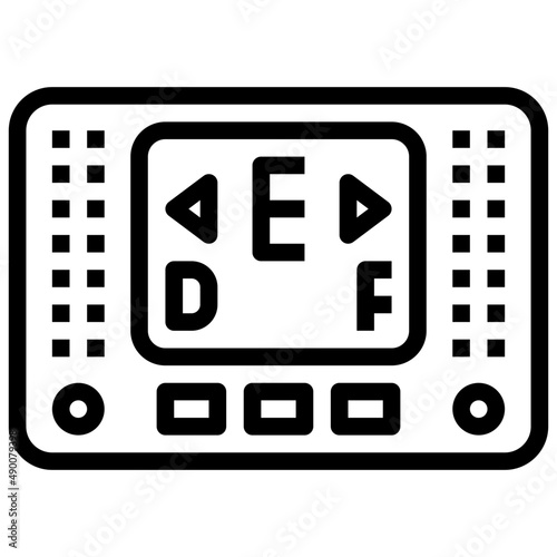 ELECTRONIC TUNER line icon,linear,outline,graphic,illustration