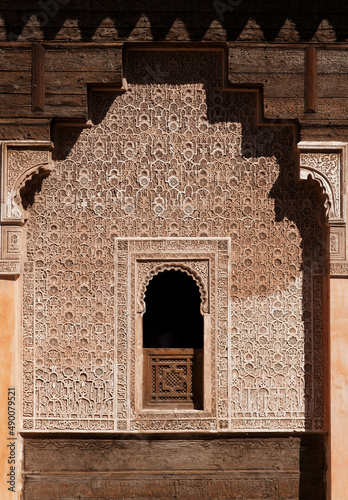 Morocco, High Atlas, Marrakech, imperial city, medina, madrasah (Islamic school) Ben Youssef, it was built around 1570 by the Saadian and restored in 1950