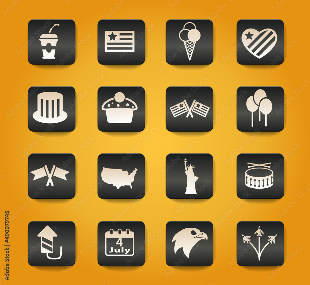 independence day icon set independence day icon set