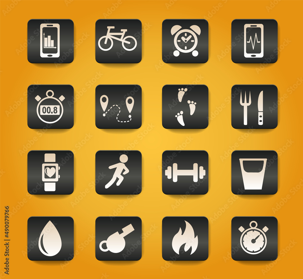 monitoring apps icon set monitoring apps icon set