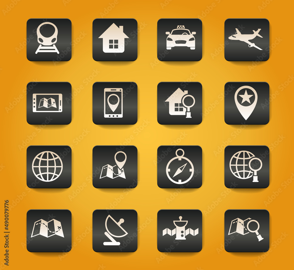 navigation icon set navigation icon set