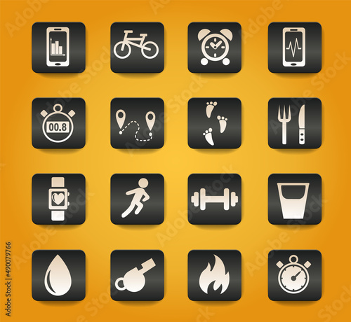 monitoring apps icon set