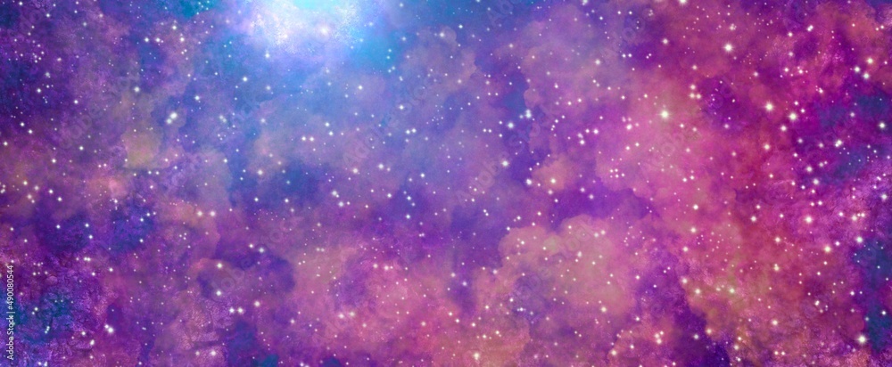 Fototapeta premium 水彩風 宇宙のような星空の背景テクスチャ素材