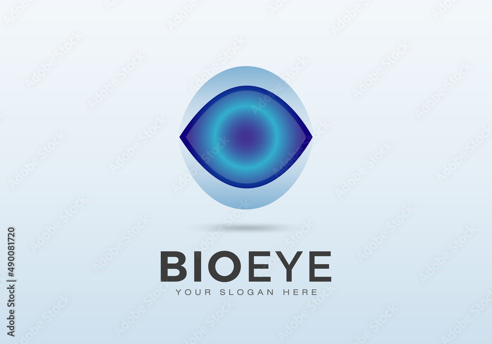Abstract Blue Gradient Eye Design Stock Vector Logo. Usable for Medical, Technology, Security, Business Companies. Abstract Blue Gradient Eye Design Stock Vector Logo. Usable for Medical, Technology, Security, Business Companies.