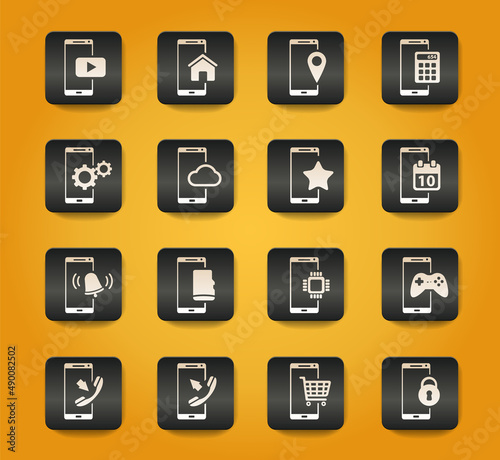 Smartphone simply icons