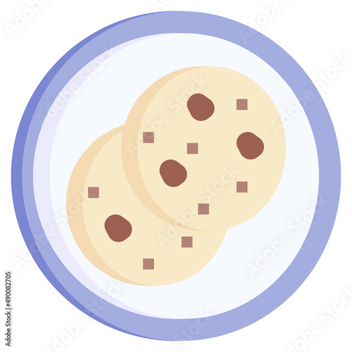 TANDOORI ROTI flat icon,linear,outline,graphic,illustration
