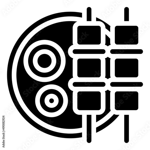 PANEER TIKKA glyph icon,linear,outline,graphic,illustration