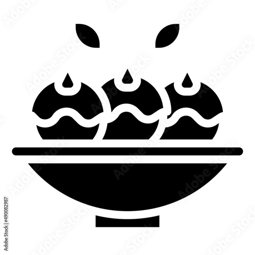 SHAHI PANEER glyph icon,linear,outline,graphic,illustration
