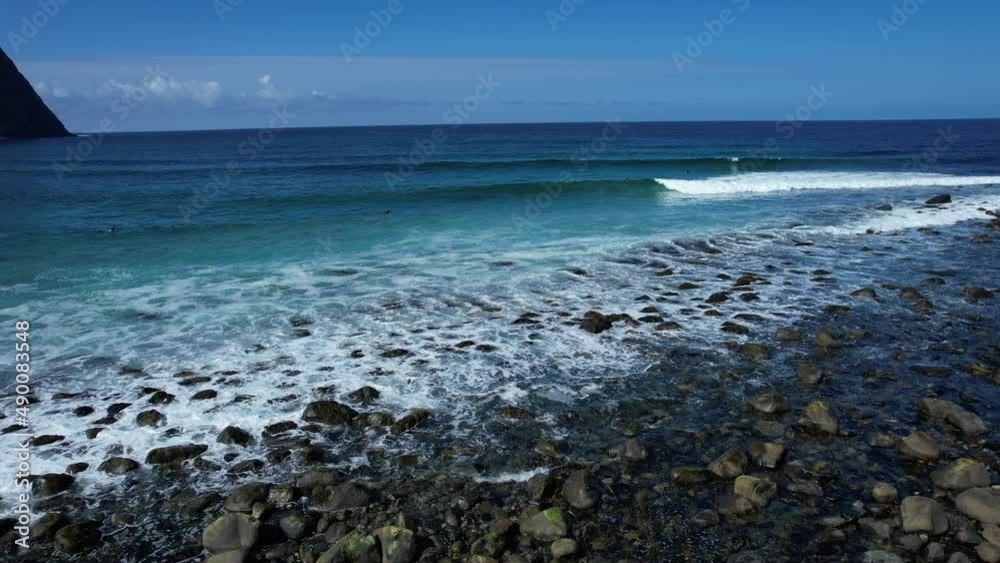 Northernmost best surf spot at Unstad in Northern Norway in Lofoten. Fast right handed wave. Northernmost best surf spot at Unstad in Northern Norway in Lofoten. Fast right handed wave.