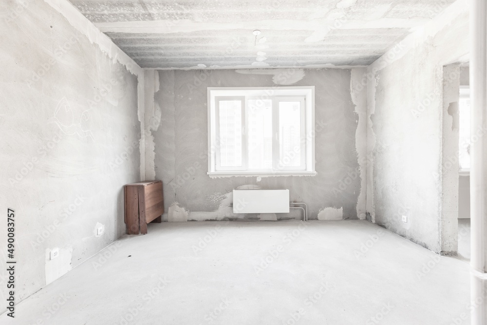 Fototapeta premium interior of the apartment without decoration in white colors
