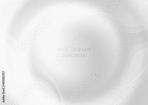 Abstract gradient white and gray decorative template wavy design. Overlapping with lines stripe design on white background. Illustration vector