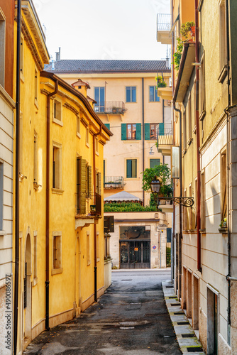 View of narrow street at historic centre of Verona  Italy