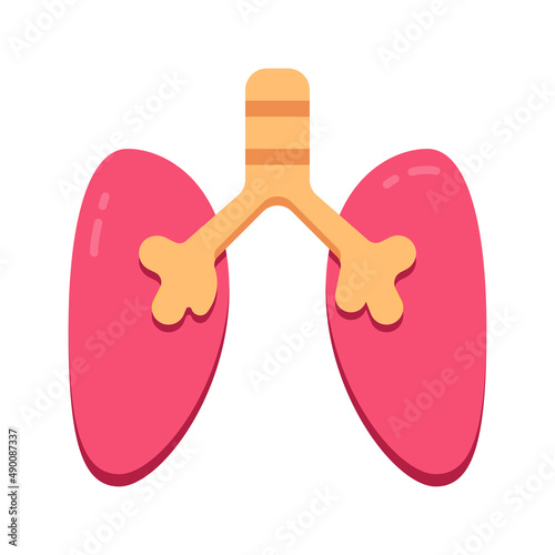 lung icon vector. medical icon