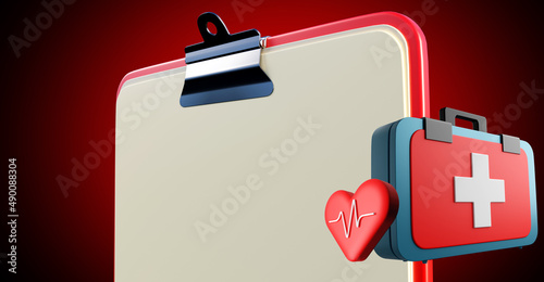 Medical clipboard mock up. ...