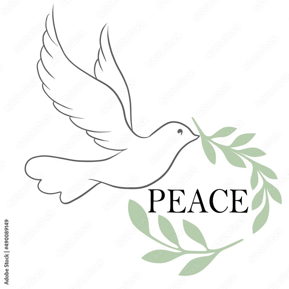 Fototapeta premium Symbol of peace, dove bird