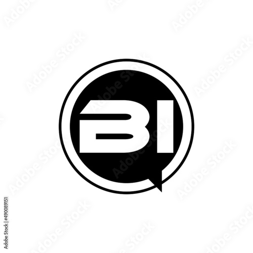 BI letter logo design with white background in illustrator, vector logo modern alphabet font overlap style. calligraphy designs for logo, Poster, Invitation, etc.