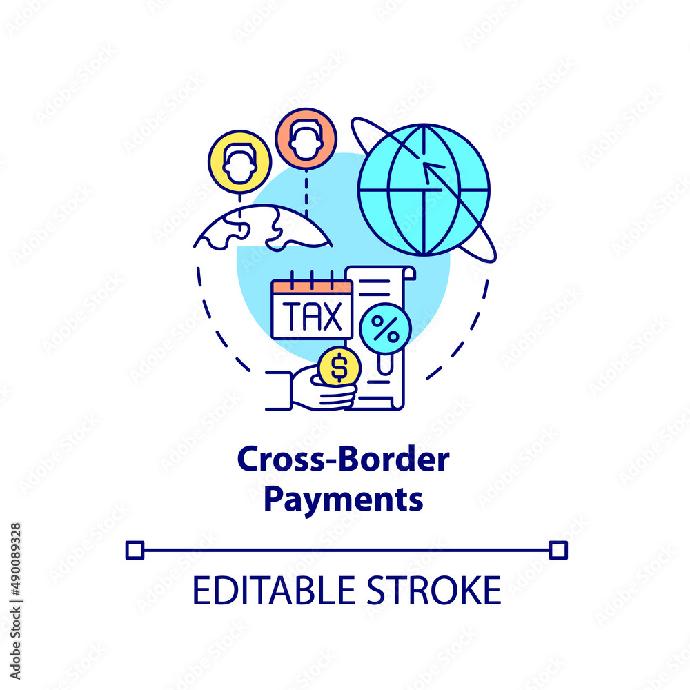custom made wallpaper toronto digitalCross-border payments concept icon. Cryptocurrency advantage abstract idea thin line illustration. Offshore transfers. Isolated outline drawing. Editable stroke. Arial, Myriad Pro-Bold fonts used
