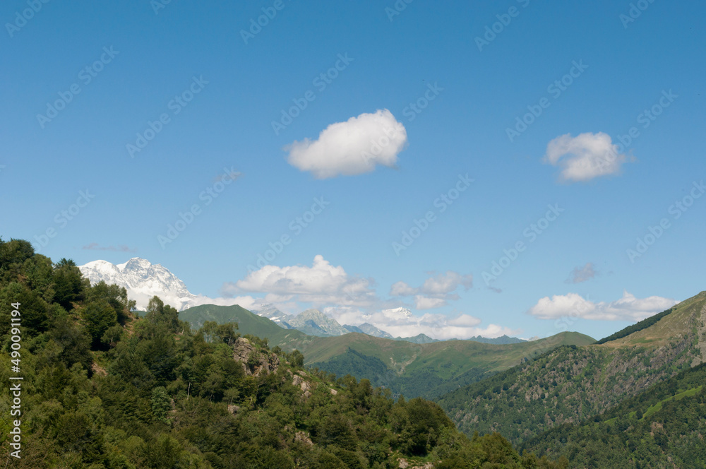 Panoramic View on Monte Rosa. Italian Alps Panoramic View on Monte Rosa. Italian Alps